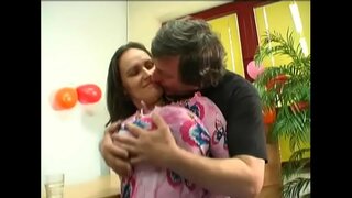 Vigorous jeung gadis Jenny jeung gedé alam tits meunang banged ti balik