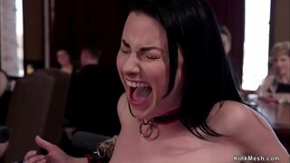 Lohany andevo Veruca James mpitarika andevo trainee Sabrina Banky ho an&#039;ny asa fanompoana slut, ary izy ireo mafy fuck ary alefaso any amin&#039;ny ambony rihana orgy bdsm antoko